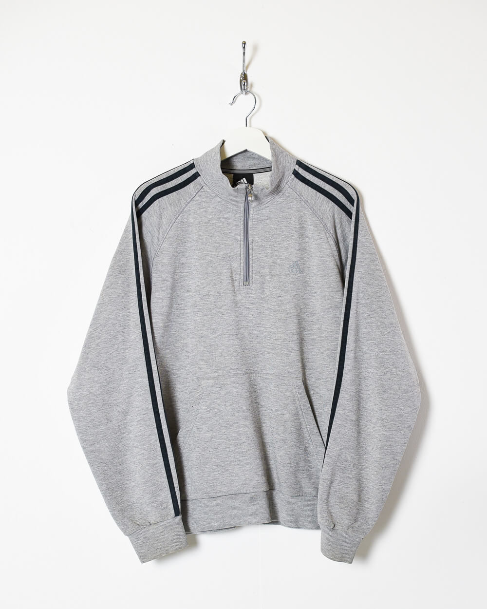 Stone Adidas 1/4 Zip Sweatshirt - Medium