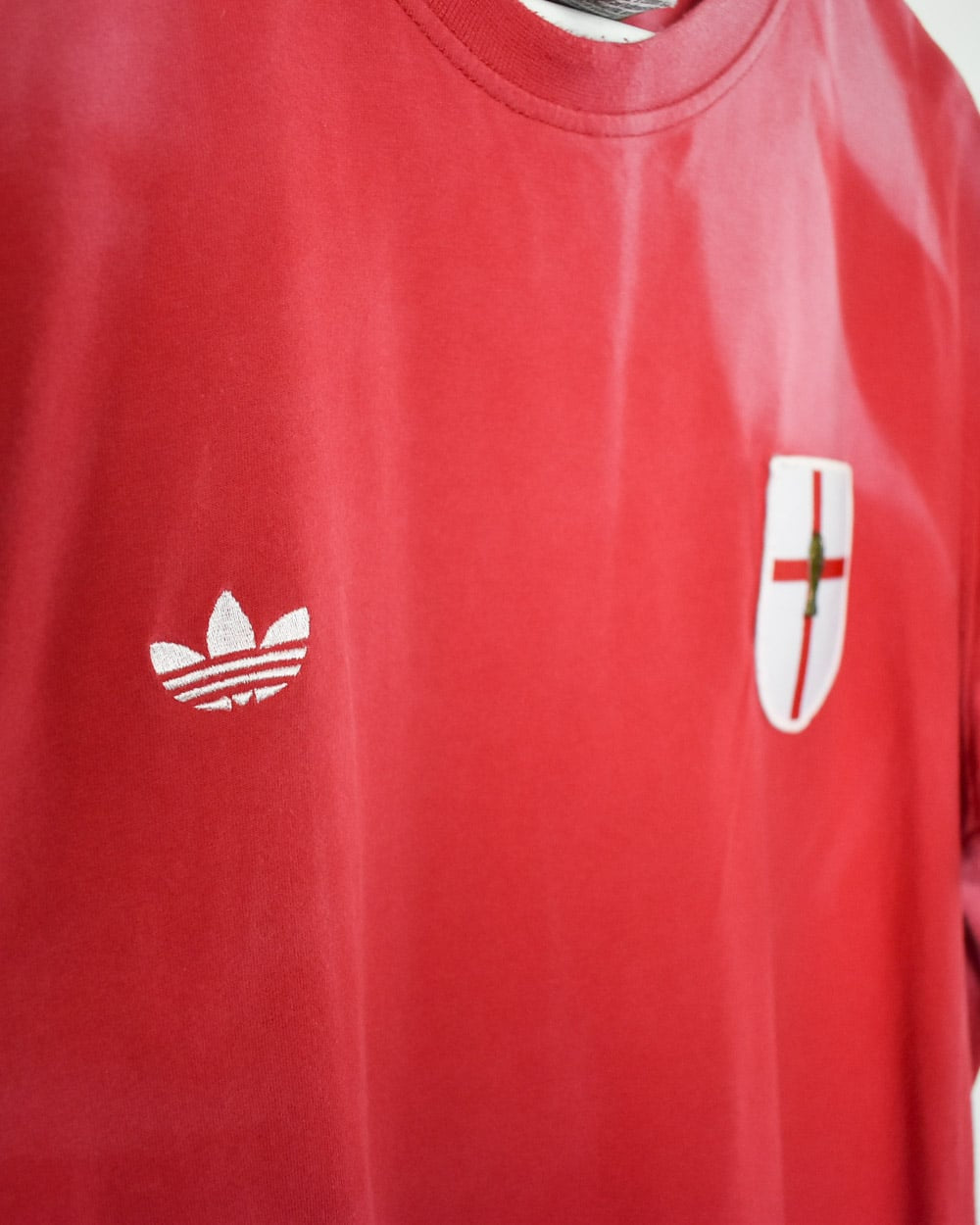 Red Adidas France 98 England Dyed T-Shirt - X-Large