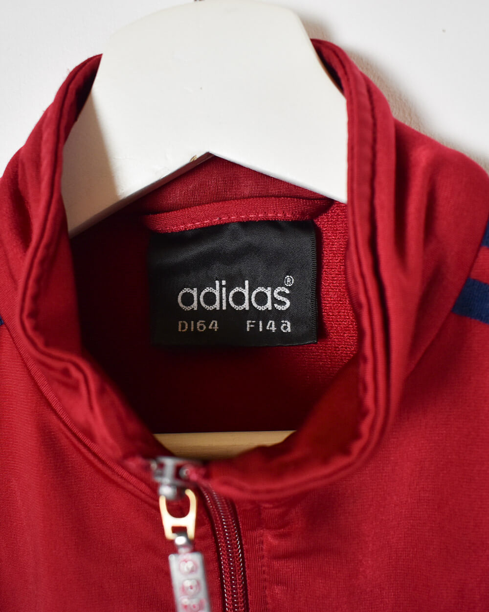 Maroon Adidas Tracksuit Top - X-Small