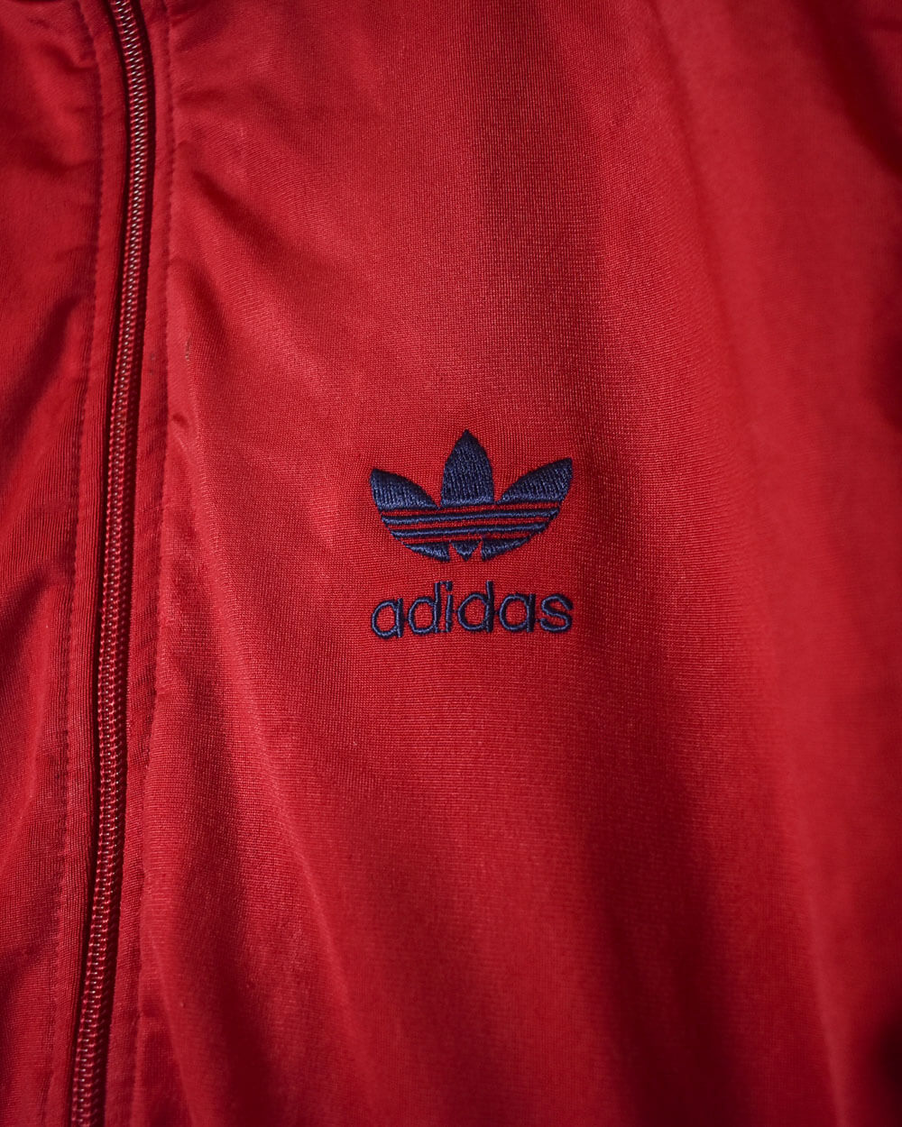 Maroon Adidas Tracksuit Top - X-Small