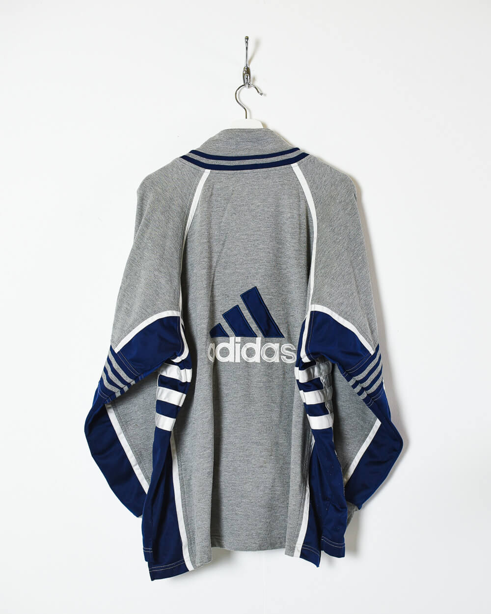 Stone Adidas Zip-Through Sweatshirt - X-Large