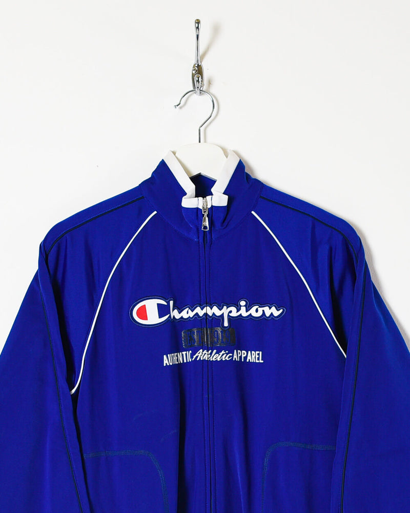 Vintage 00s Polyester Blue Champion Authentic Apparel Top X-Small– Domno Vintage