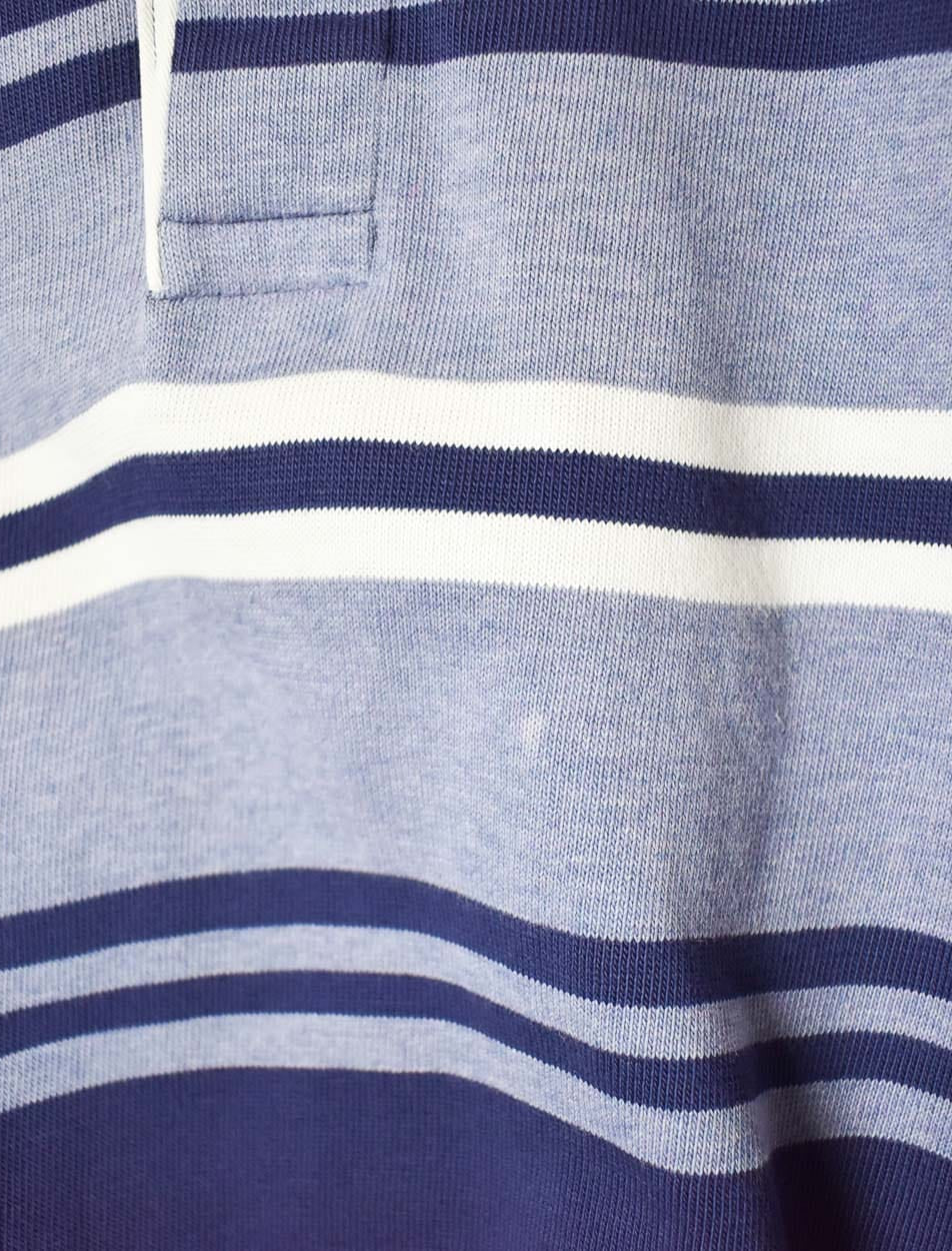 Navy Chemise Lacoste Striped Rugby Shirt - Medium