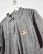 Grey Fila 1/4 Zip Polo Shirt - Large