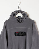 Grey Fila Hooded Fleece - XX-Large