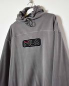 Grey Fila Hooded Fleece - XX-Large
