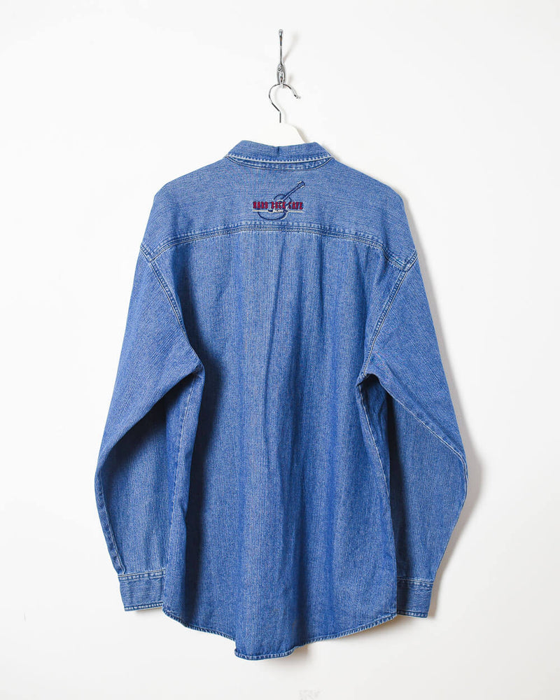Blue Hard Rock Café Denim Shirt - X-Large