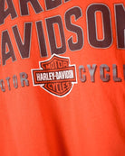 Orange Harley Davidson Motorcycles Long Sleeved T-Shirt - Large