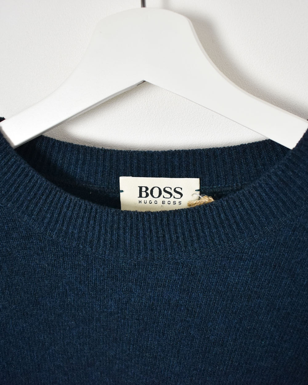 Navy Hugo Boss Knitted Sweatshirt - Large