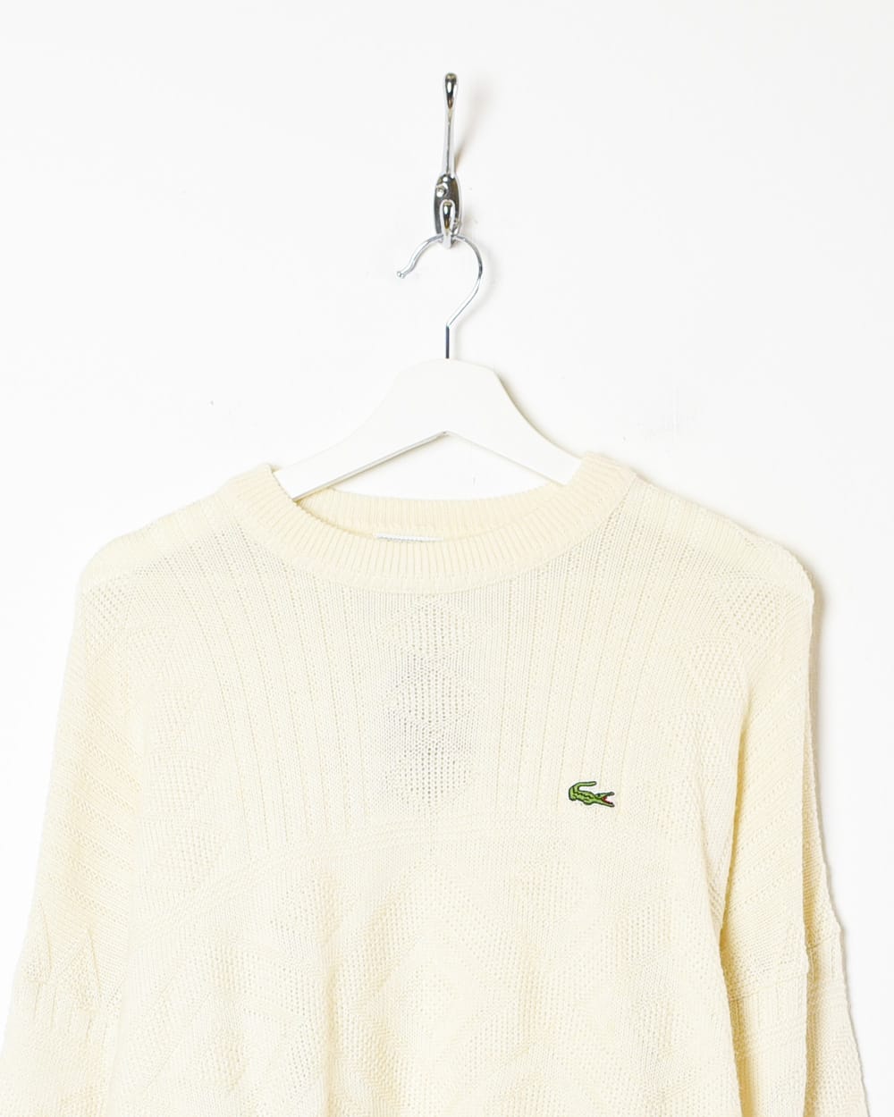 Neutral Lacoste Knitted Sweatshirt - Large