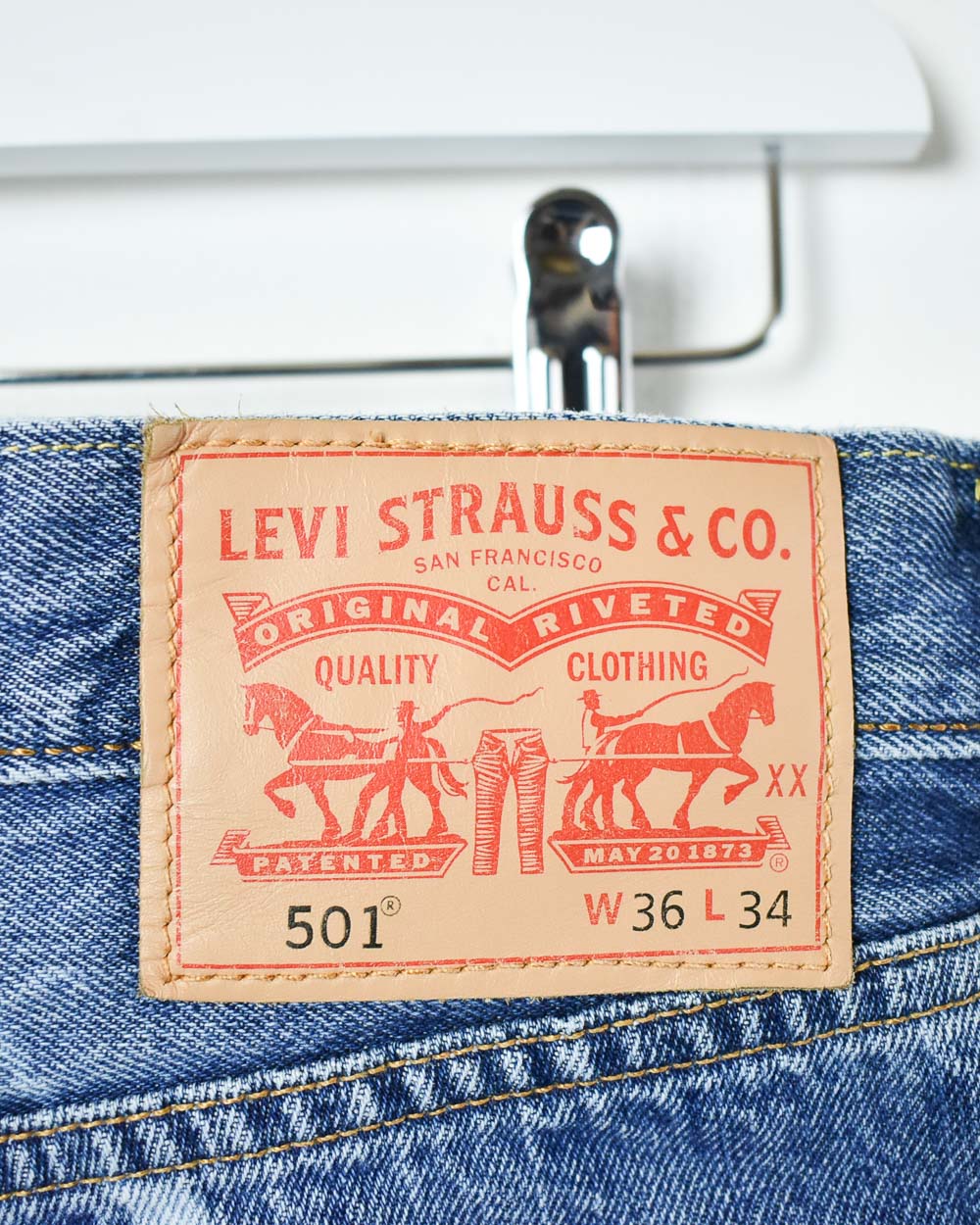 Baby Levi's 501 Acid Washed 3/4 Length Jeans - W36 L23