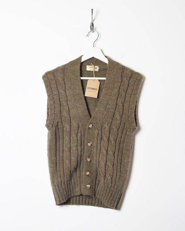 Brown Levi's 70s Wildfire Cable Knit Vest - Small