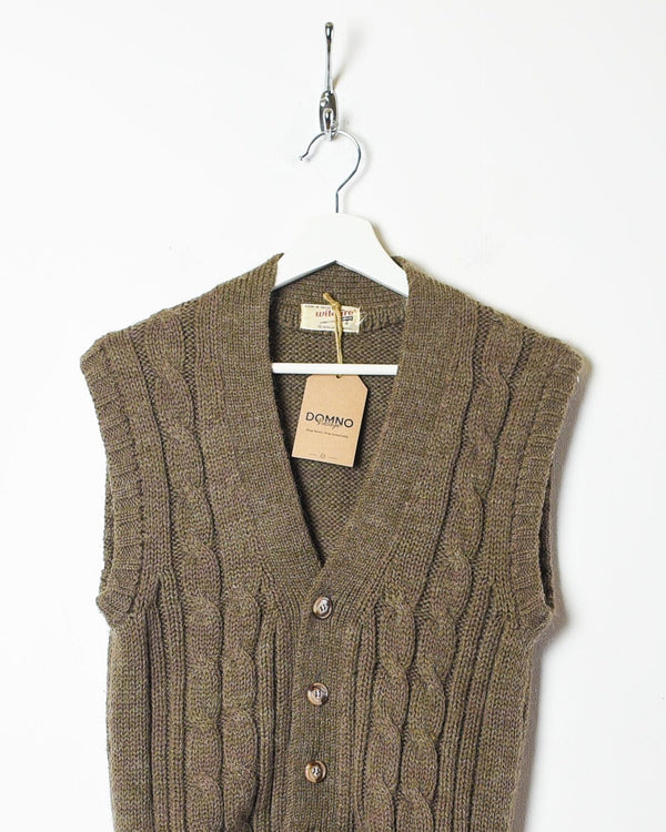 Brown Levi's 70s Wildfire Cable Knit Vest - Small
