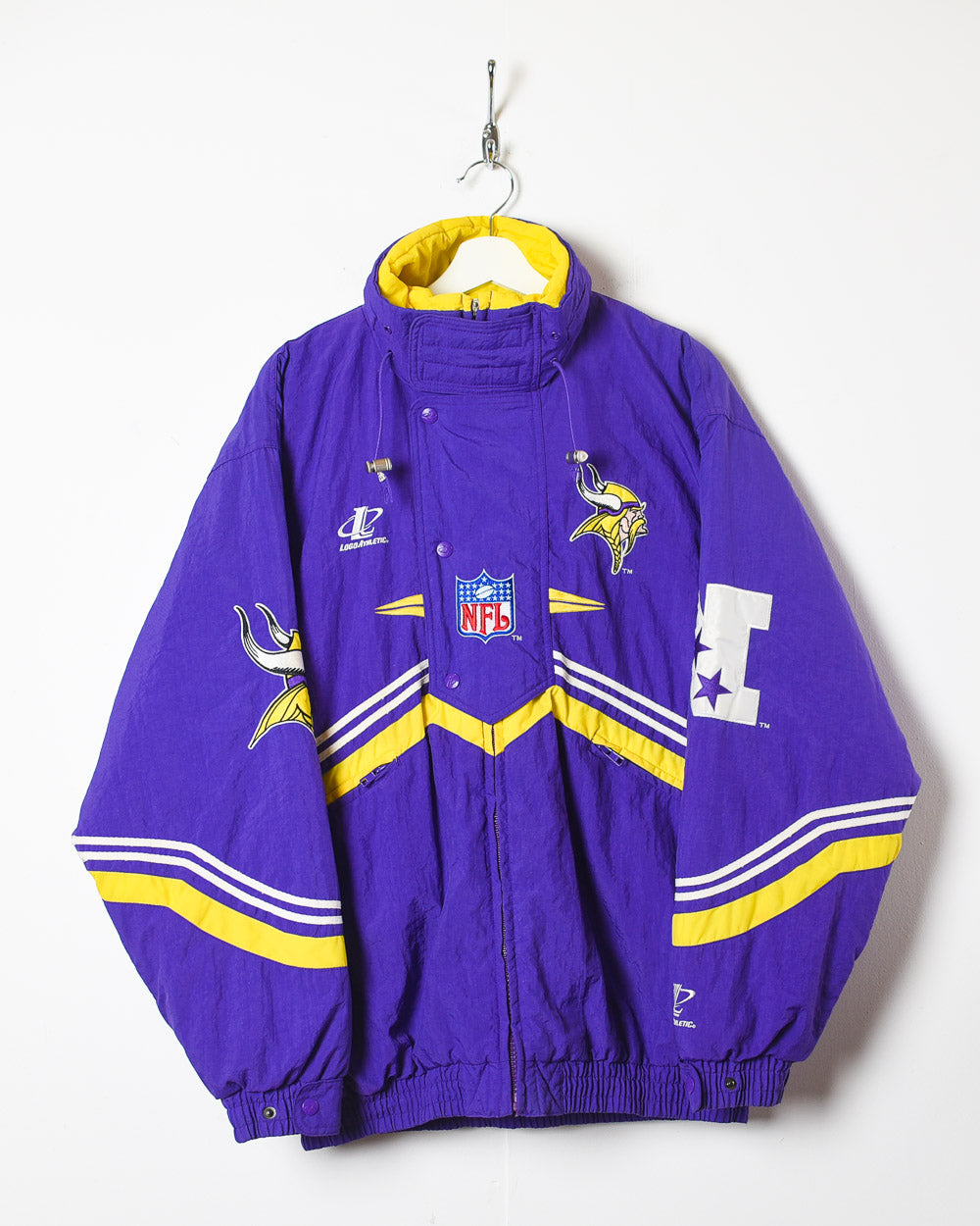 Vintage 90s Purple Logo Athletic X NFL Minnesota Vikings Jacket - Medium  Nylon– Domno Vintage