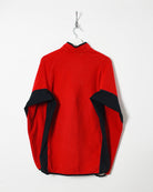 Red Nike 1/2 Zip Colour Block Fleece - Medium