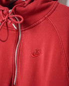 Red Nike 1/4 Zip Hoodie - Small