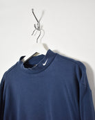 Navy Nike Golf Mock Neck Sweatshirt - Large
