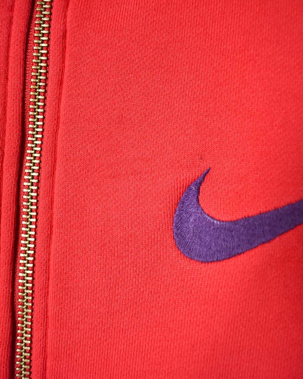 Red Nike Track and Field Zip-Through Sweatshirt - Large