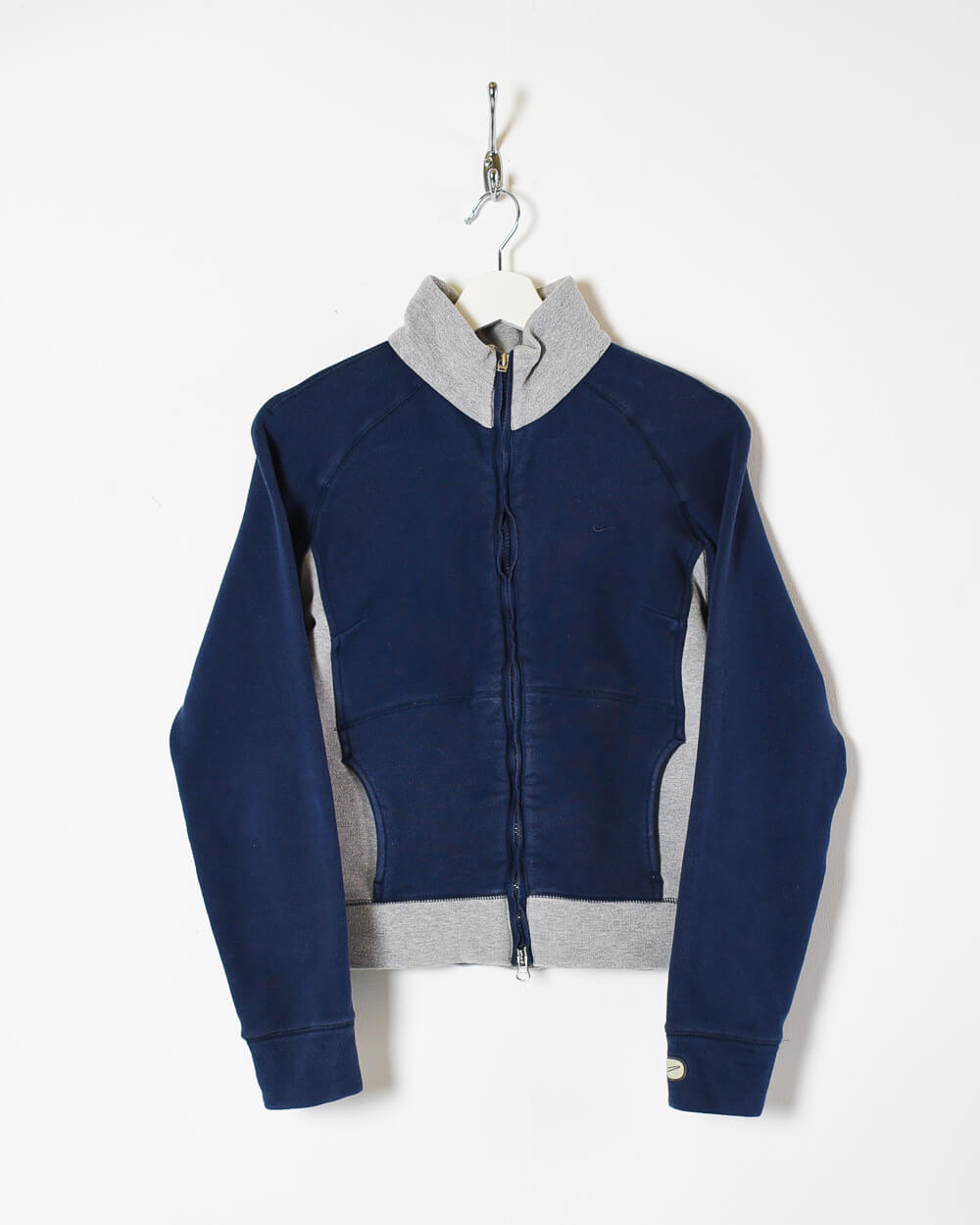 Navy Nike Women's Zip-Through Sweatshirt - Large