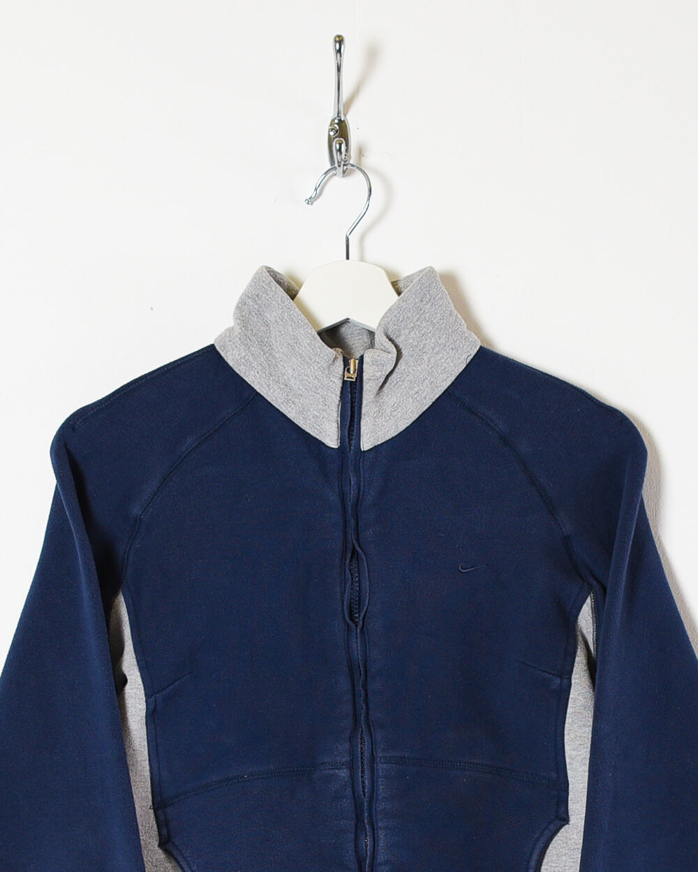 Navy Nike Women's Zip-Through Sweatshirt - Large