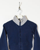 Navy Nike Women's Zip-Through Sweatshirt - Large