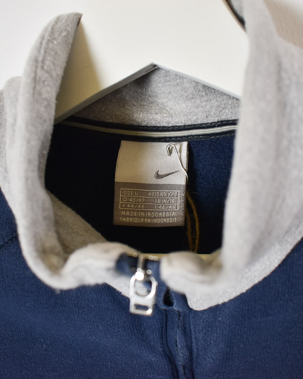 Navy Nike Women's Zip-Through Sweatshirt - Large