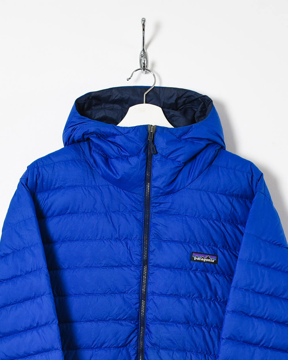 Blue Patagonia Hooded Down Puffer Jacket -  X-Large