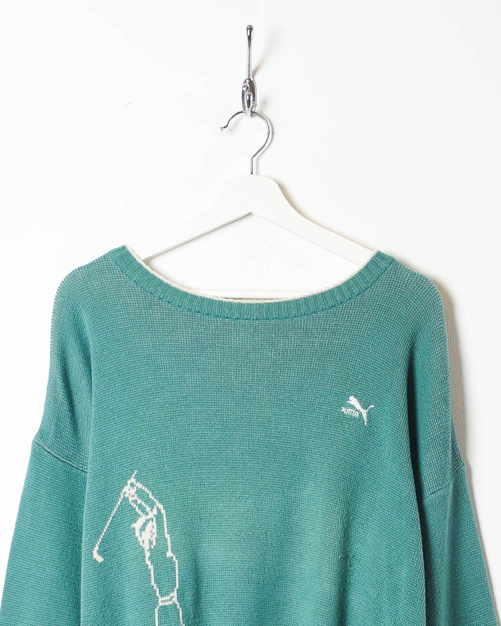 Green Puma Golf Knitted Sweatshirt - Medium