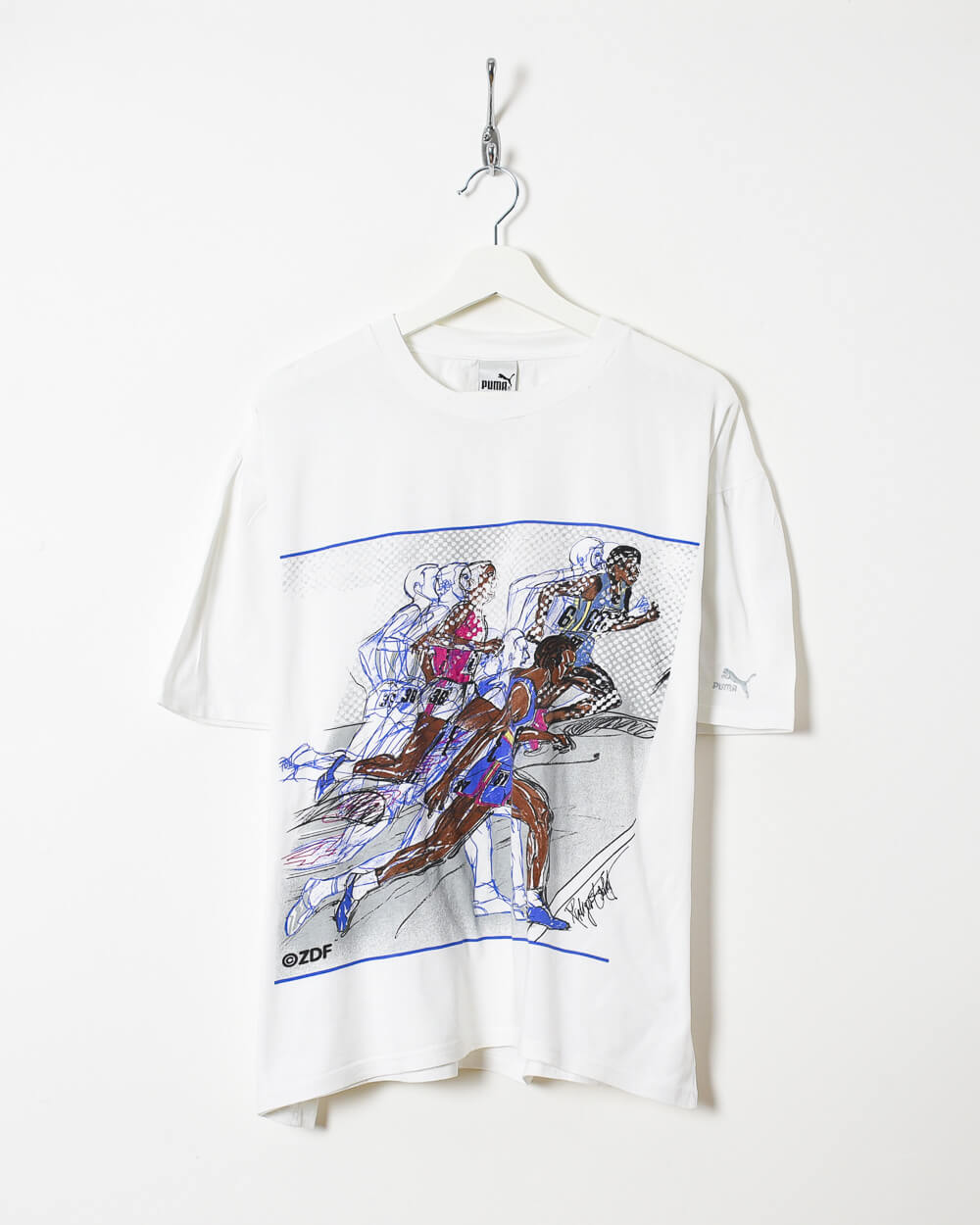 White Puma Running T-Shirt - Medium