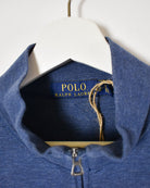 Navy Ralph Lauren 1/4 Zip Sweatshirt - Small