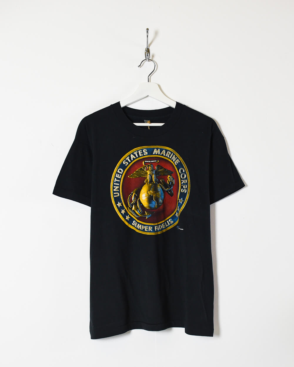 Black Semper Fidelis United States Marine Corps T-Shirt - Small