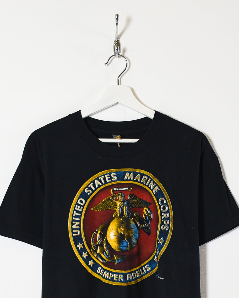Black Semper Fidelis United States Marine Corps T-Shirt - Small