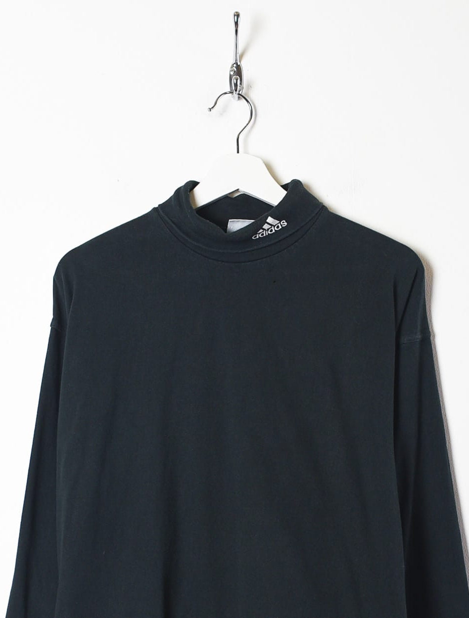 Black Adidas Turtle Neck Long Sleeved T-Shirt - X-Large