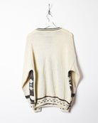 Neutral Alessandro Maguo Textured Patterned Knitted Sweatshirt - Large