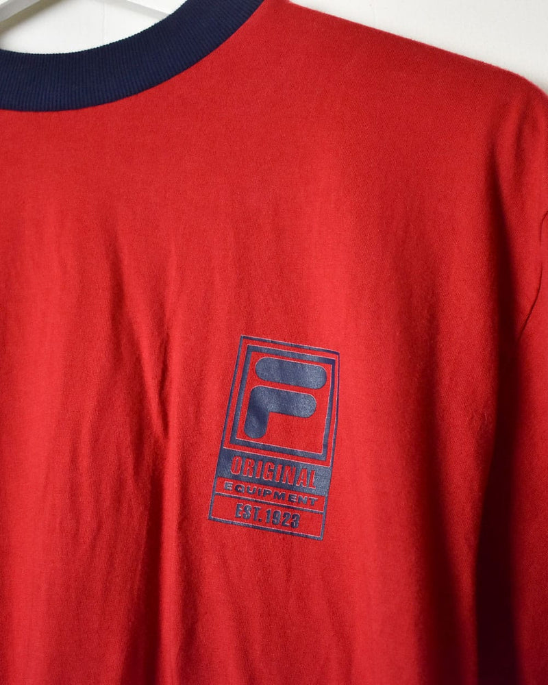 Red Fila Original T-Shirt - Small
