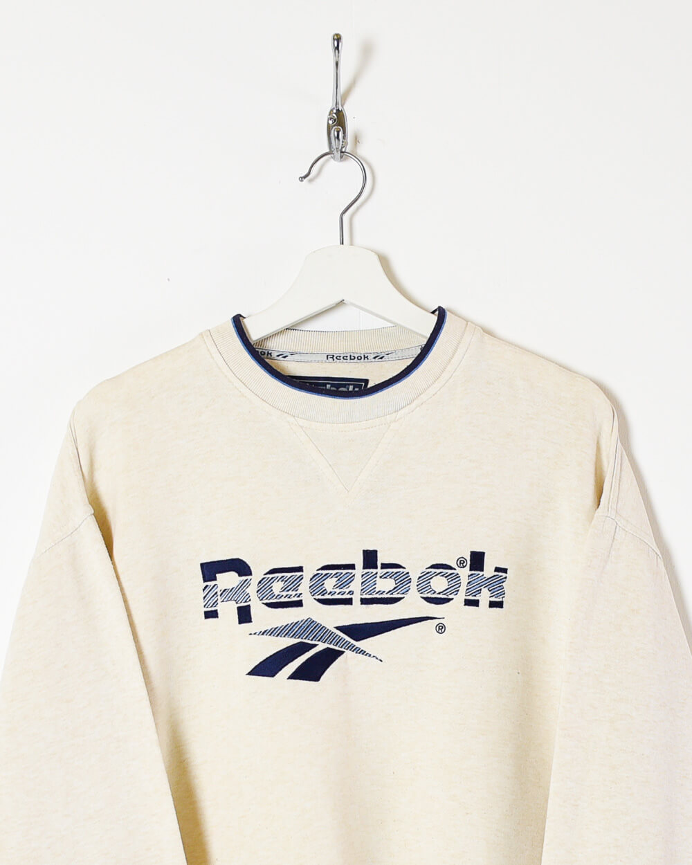 Vintage 90s Cotton Mix Neutral Reebok Sweatshirt - X-Large – Domno 