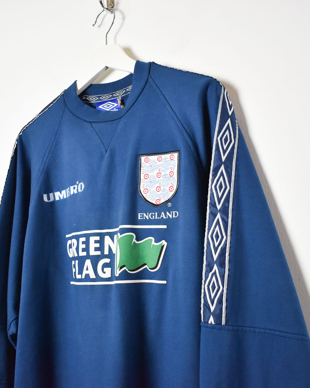 ウェア 90s UMBRO England Vintage 90's Umbro England Green Flag Jacket Mens Track Top