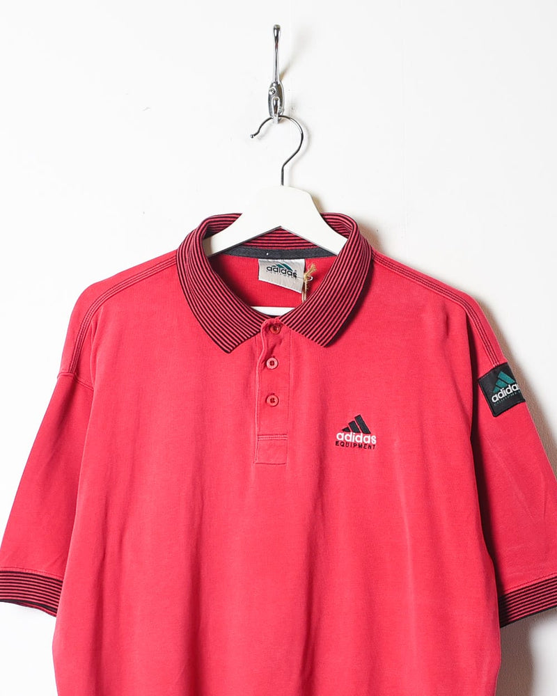 Red Adidas Equipment Polo Shirt - Large