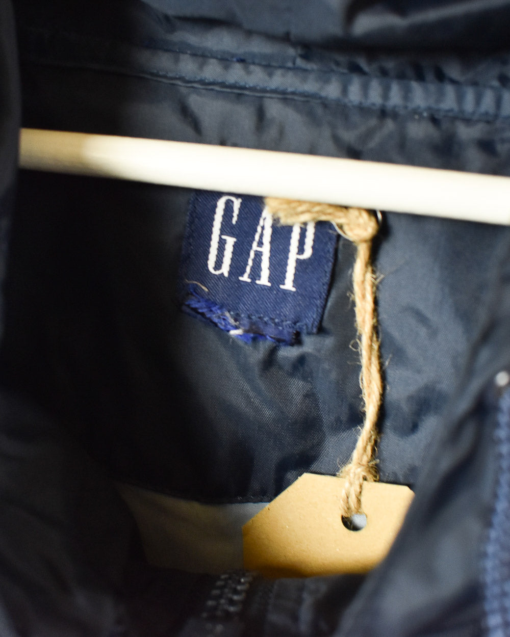 Navy Gap 1/4 Zip Hooded Windbreaker Jacket - Large