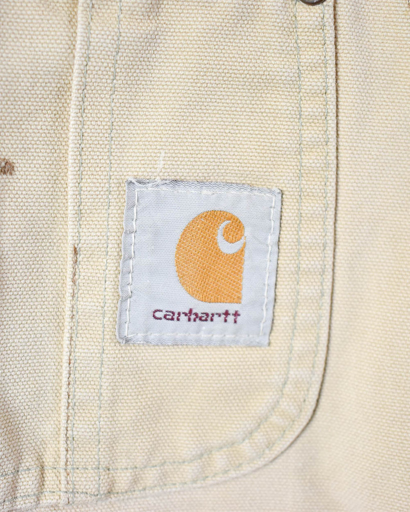 Vintage s Neutral Carhartt Double Knee Carpenter Dungarees   W