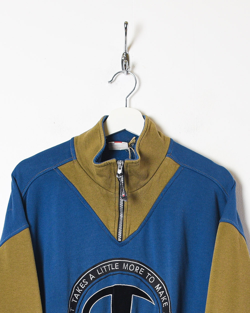 Navy Champion It Takes A Little More To Make A Champion 1/4 Zip Sweatshirt - Large
