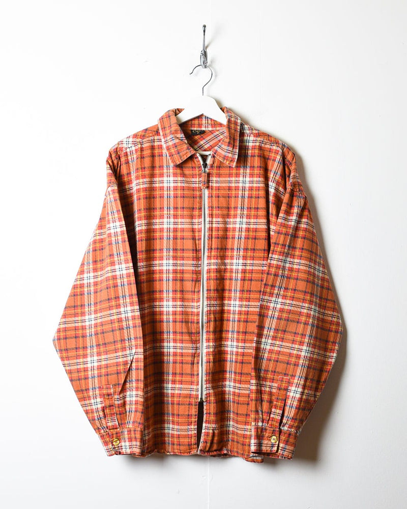 ARROW vintage  check shirts orange