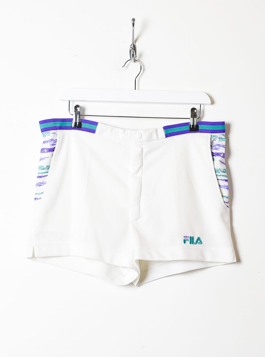 White Fila Tennis Shorts - Large Women's
