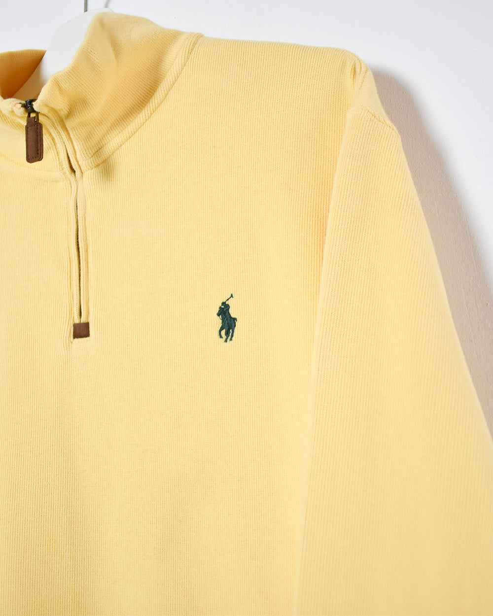 Yellow Ralph Lauren 1/4 Zip Sweatshirt - Large