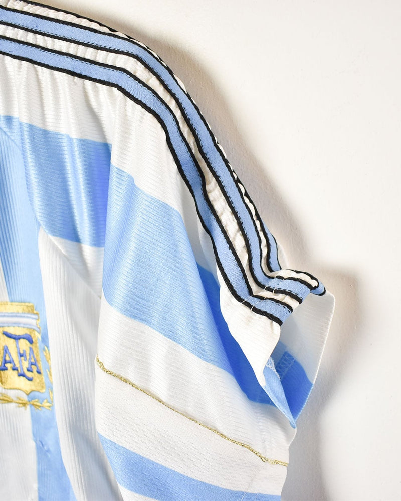 Vintage 90s White Adidas Argentina 1998 World Cup Home Shirt - Small  Cotton– Domno Vintage
