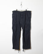 Black Carhartt WIP Double Knee Cargo Trousers - W42 L31