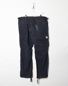 Black Carhartt WIP Double Knee Cargo Trousers - W42 L31