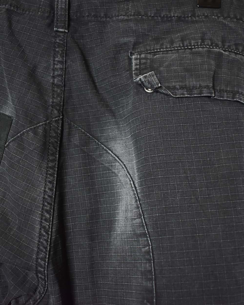 Black Carhartt WIP Double Knee Cargo Trousers - W42 L31