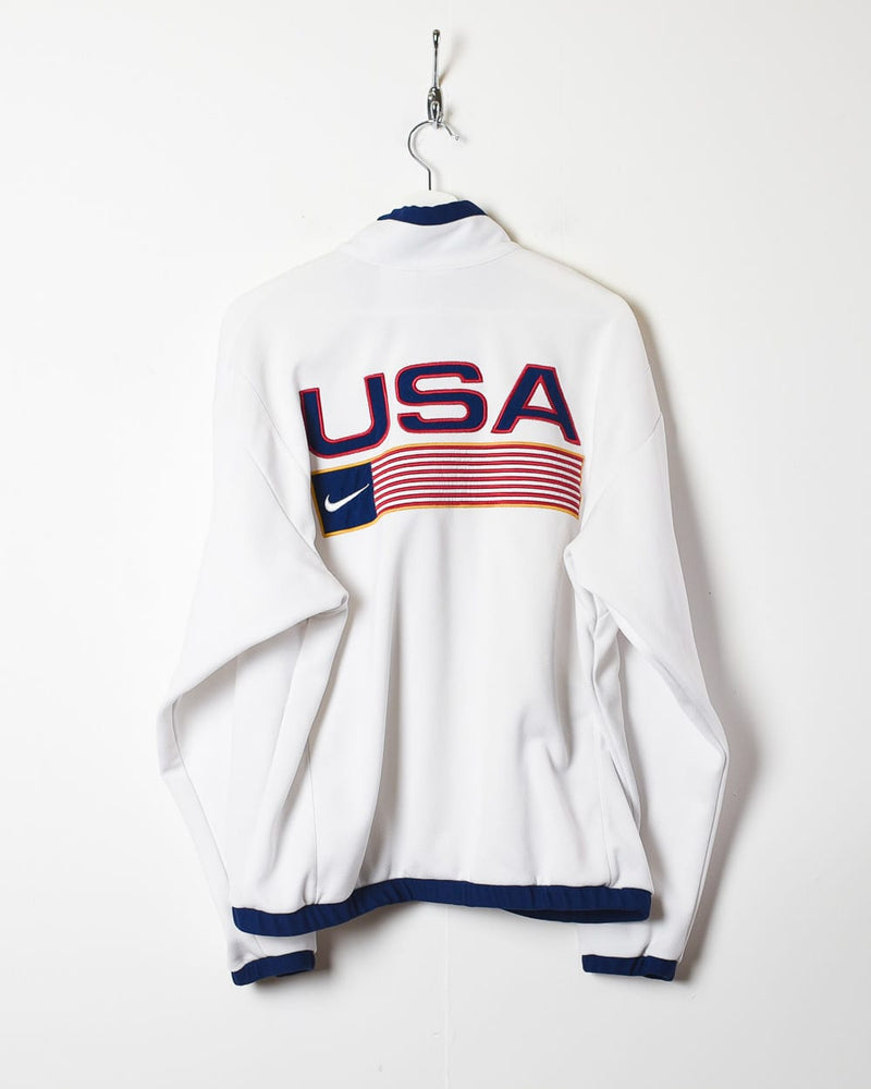 Pygmalion Van God Warmte Vintage 90s White Nike United States Warmup Tracksuit Top - Large  Polyester– Domno Vintage
