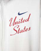 White Nike United States Warmup Tracksuit Top - Large